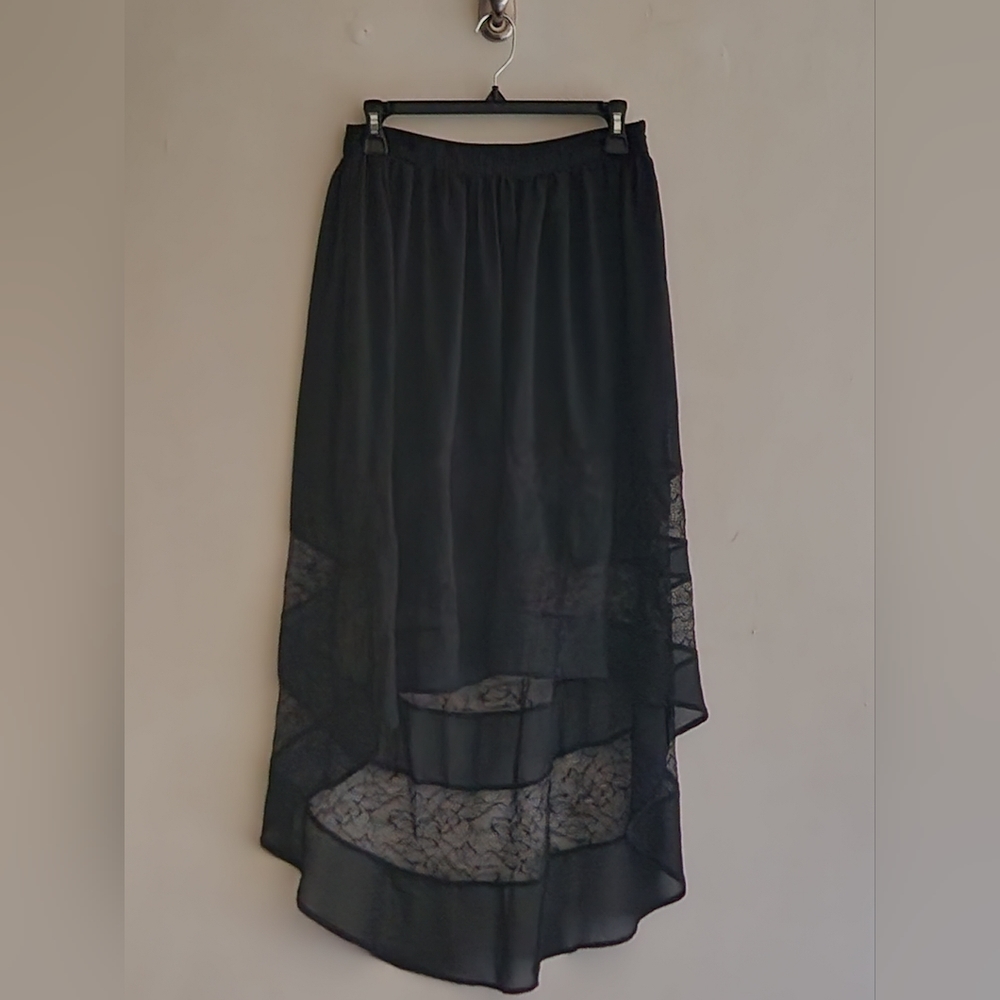 Love Culture Hi/Lo Sheer Lace Skirt